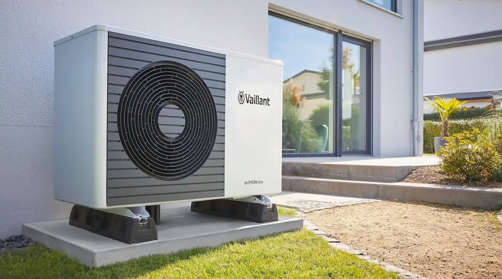 An air source heat pump installation for a residential customer