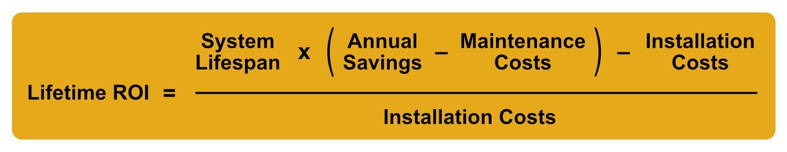 Lifetime ROI Formula