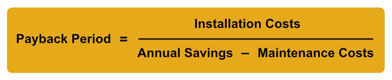 Payback Period Formula