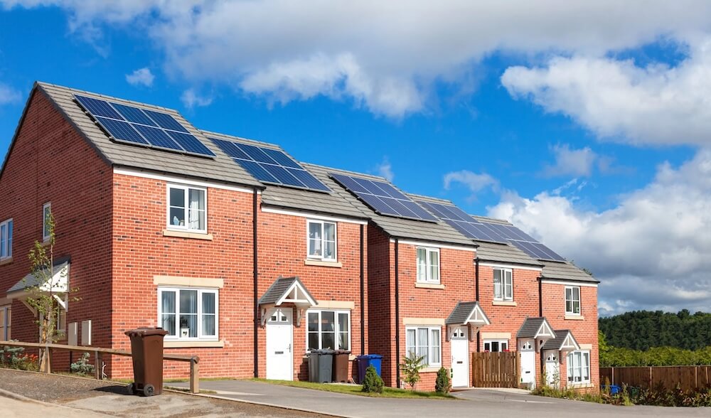 A view of a Slough neighbourhood with residential properties, illustrating the planning permission considerations for solar panel installations