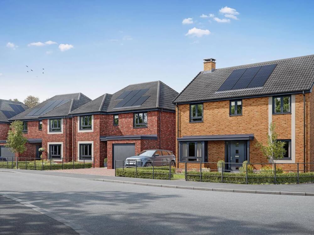 A view of a Weymouth neighbourhood with residential properties, illustrating the planning permission considerations for solar panel installations