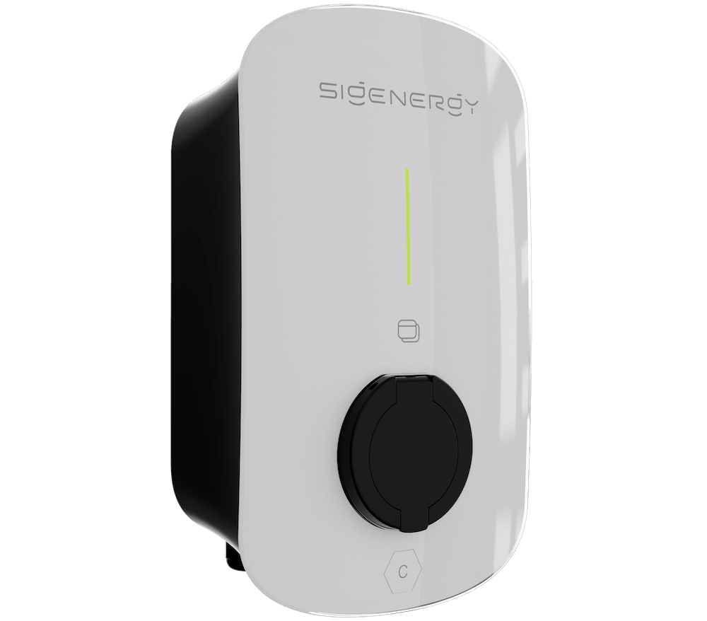 The Sigen EV AC Charger available in 7 kW, 11 kW, and 22 kW variants for Surrey homeowners